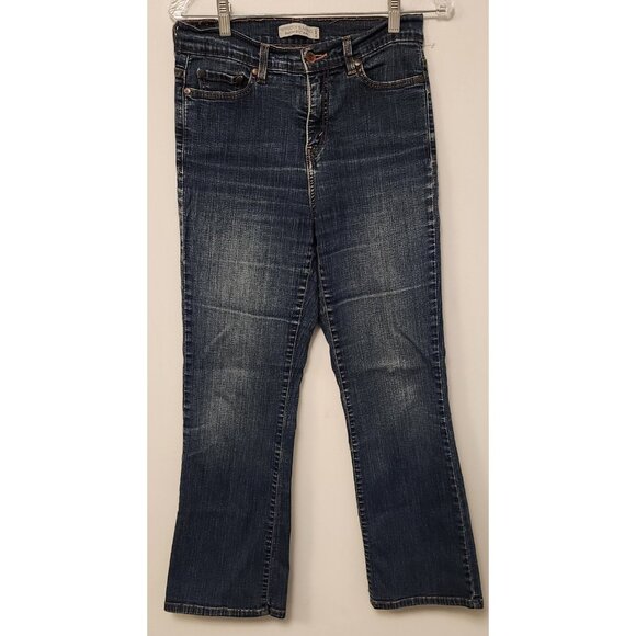 Levis 512 Jeans Perfectly Slimming Boot Cut Stretch Blue Denim Womens 8 S/C‎ EUC - Picture 3 of 15